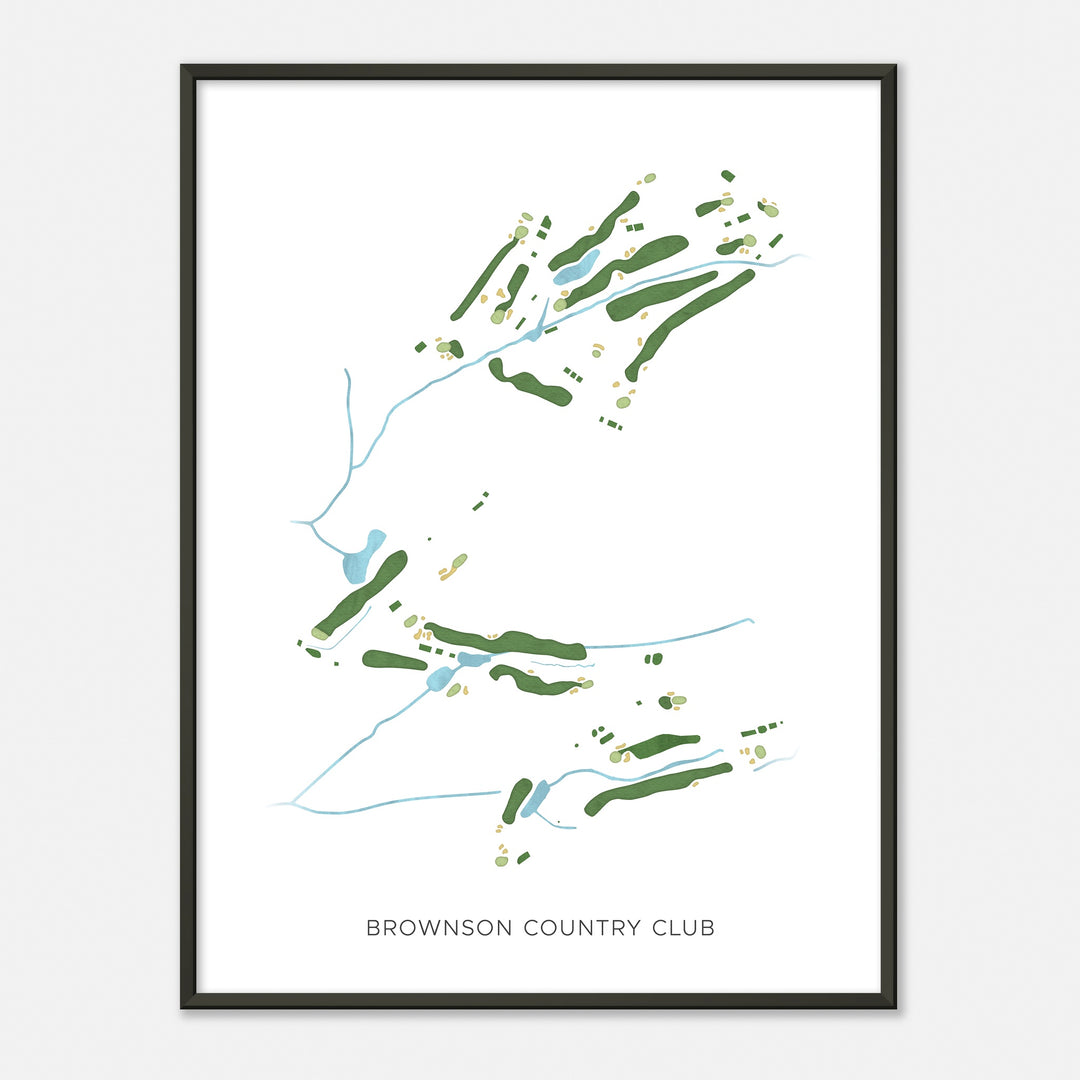 Print of Brownson Country Club Modern Map