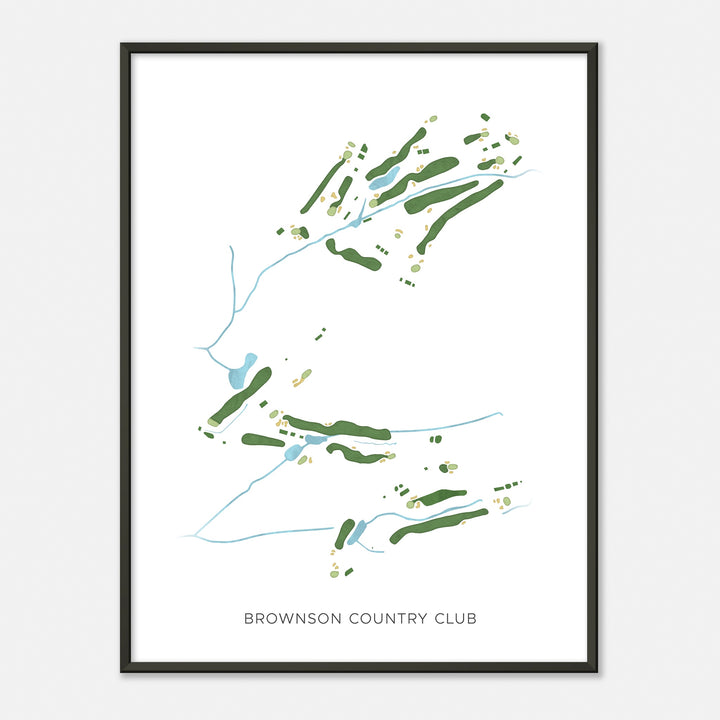 Print of Brownson Country Club Modern Map