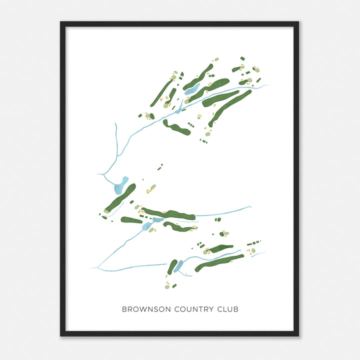 Print of Brownson Country Club Modern Map