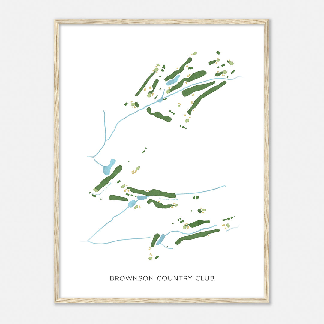 Print of Brownson Country Club Modern Map