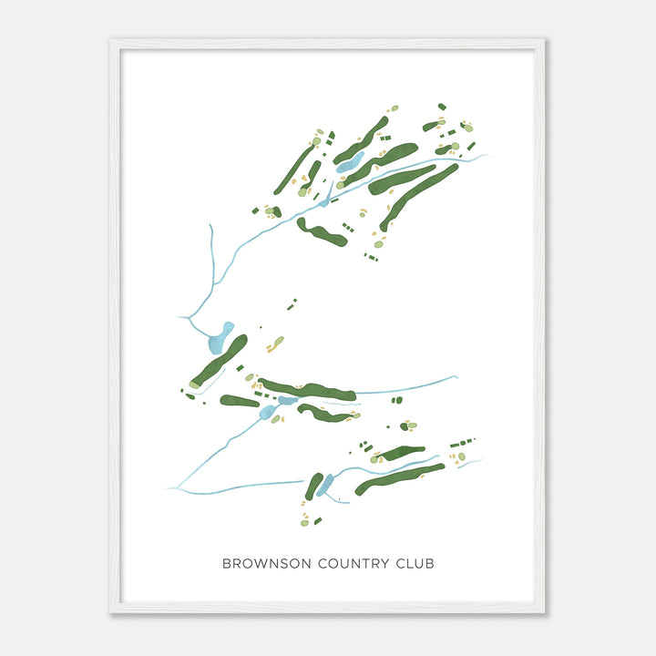 Print of Brownson Country Club Modern Map