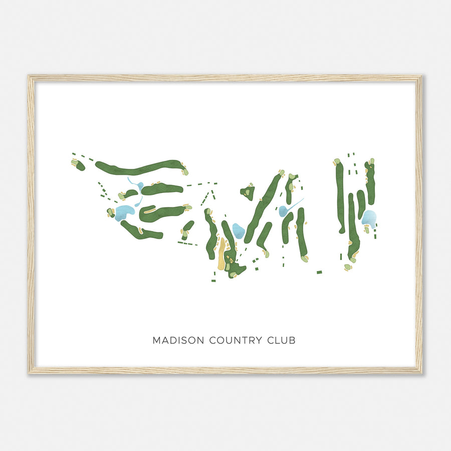 Print of Madison Country Club Modern Map