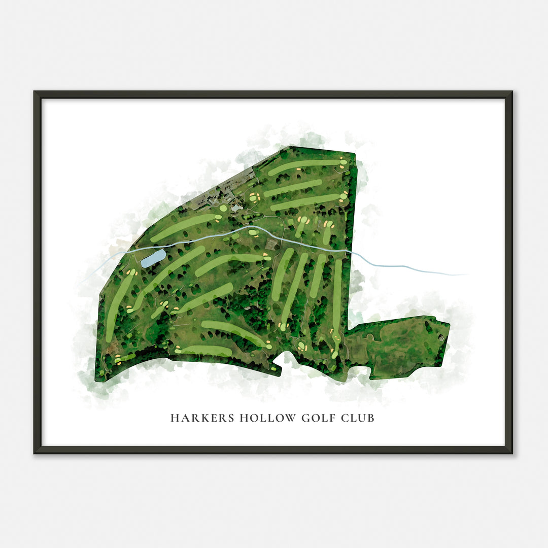 Print of Harkers Hollow Golf Club Classic Map