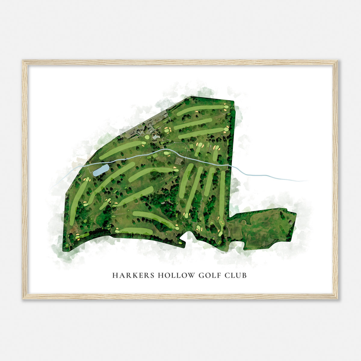Print of Harkers Hollow Golf Club Classic Map