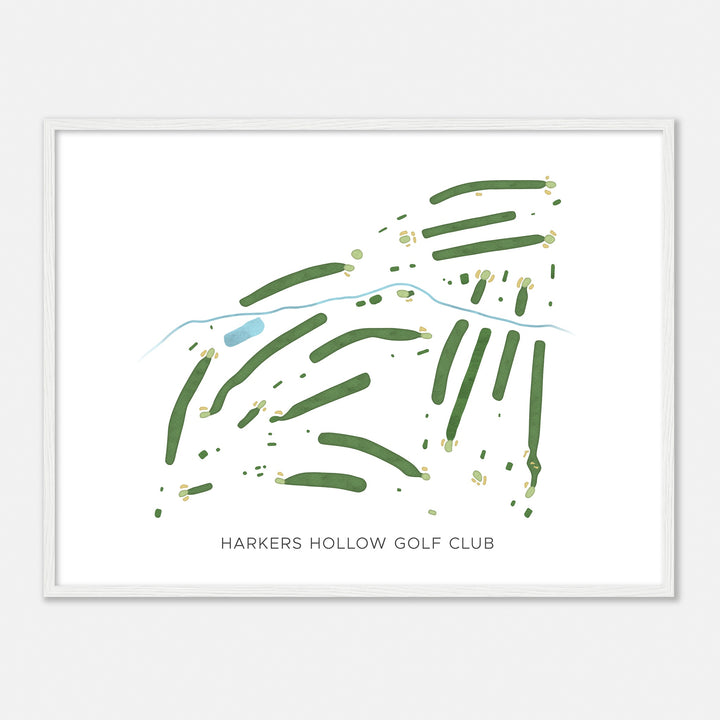 Print of Harkers Hollow Golf Club Modern Map