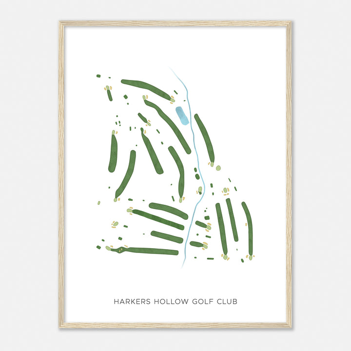 Print of Harkers Hollow Golf Club Modern Map