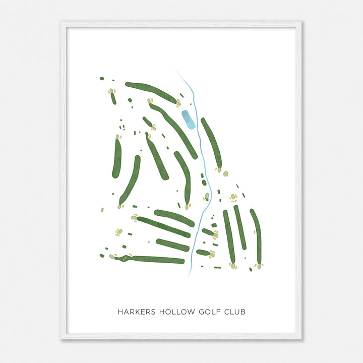 Print of Harkers Hollow Golf Club Modern Map