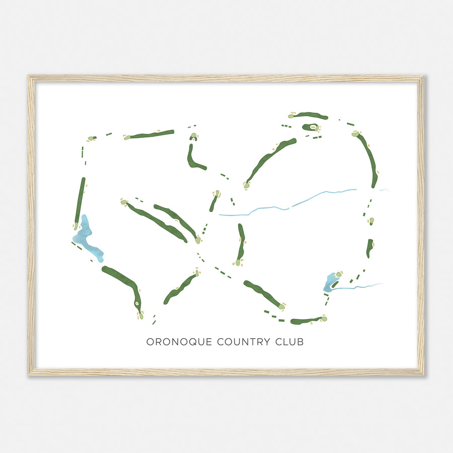 Print of Oronoque Country Club Modern Map