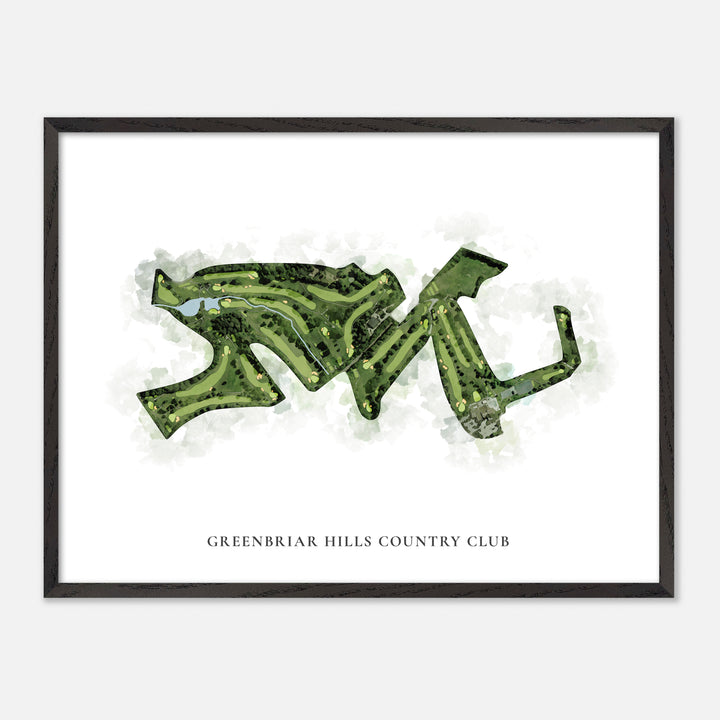 Print of Greenbriar Hills Country Club Classic Map