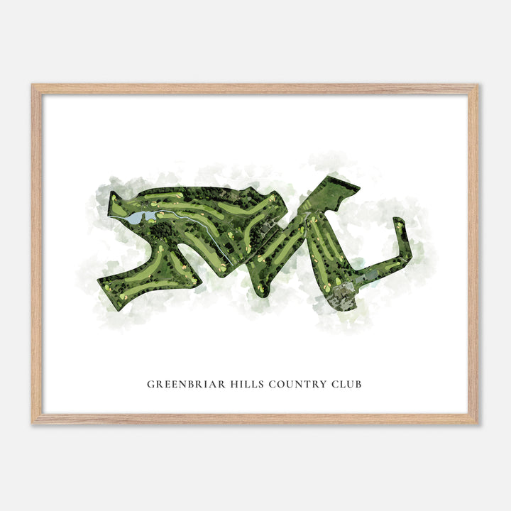 Print of Greenbriar Hills Country Club Classic Map