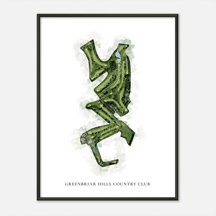 Print of Greenbriar Hills Country Club Classic Map