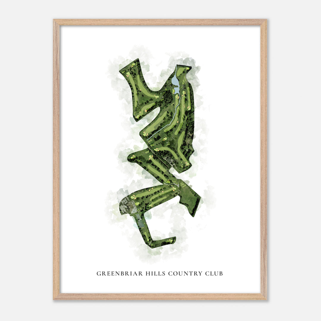 Print of Greenbriar Hills Country Club Classic Map