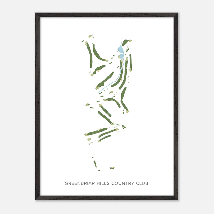 Print of Greenbriar Hills Country Club Modern Map