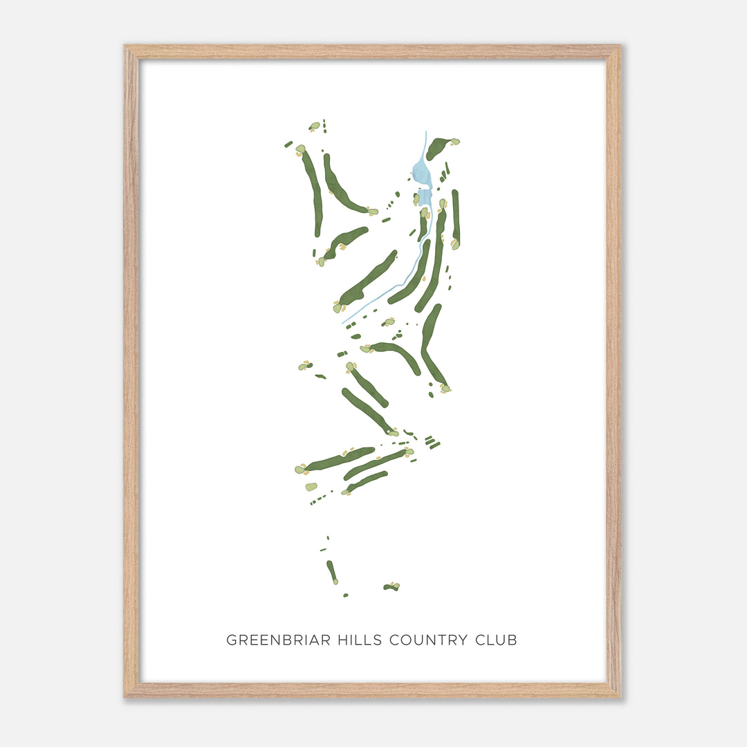Print of Greenbriar Hills Country Club Modern Map
