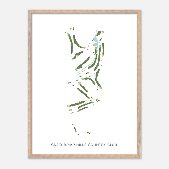 Print of Greenbriar Hills Country Club Modern Map