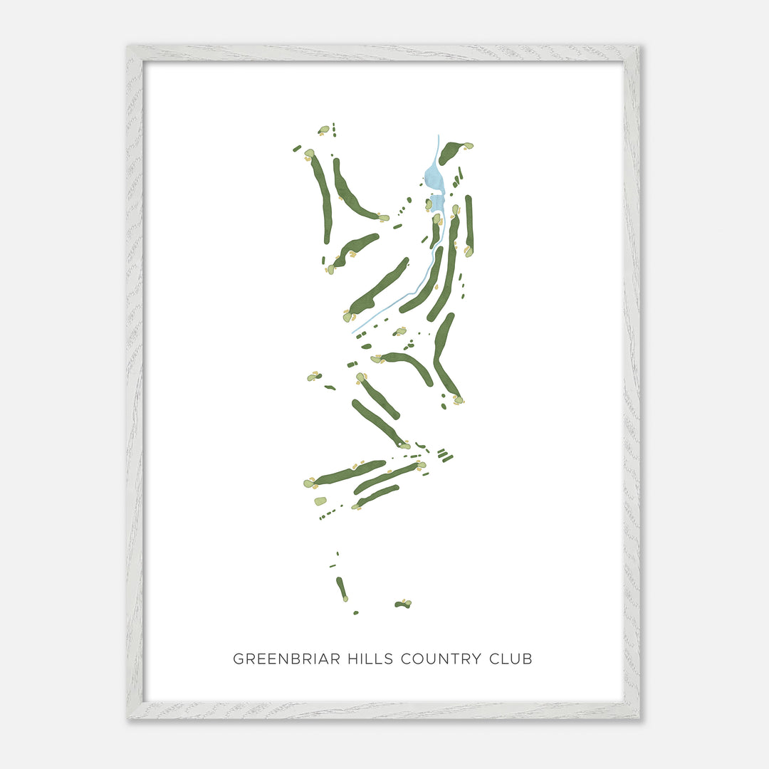 Print of Greenbriar Hills Country Club Modern Map