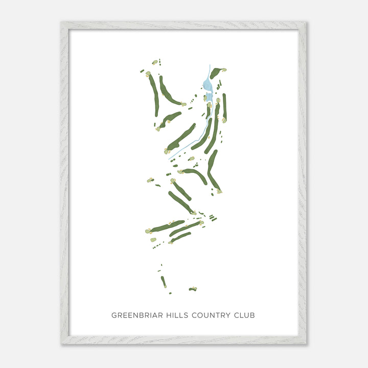 Print of Greenbriar Hills Country Club Modern Map