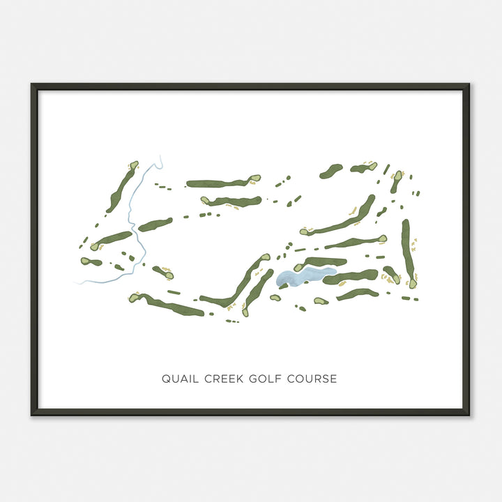 Print of Quail Creek Golf Course Modern Map