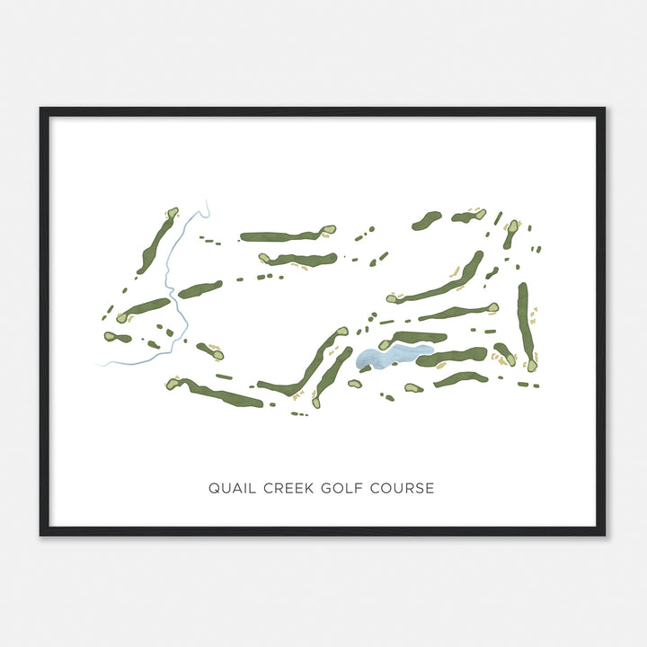 Print of Quail Creek Golf Course Modern Map