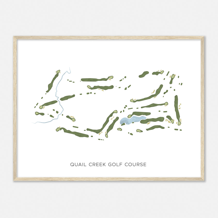 Print of Quail Creek Golf Course Modern Map