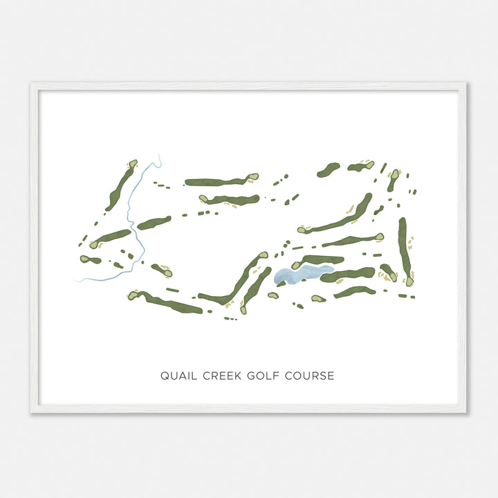 Print of Quail Creek Golf Course Modern Map