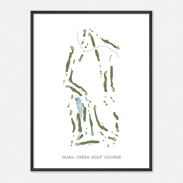 Print of Quail Creek Golf Course Modern Map