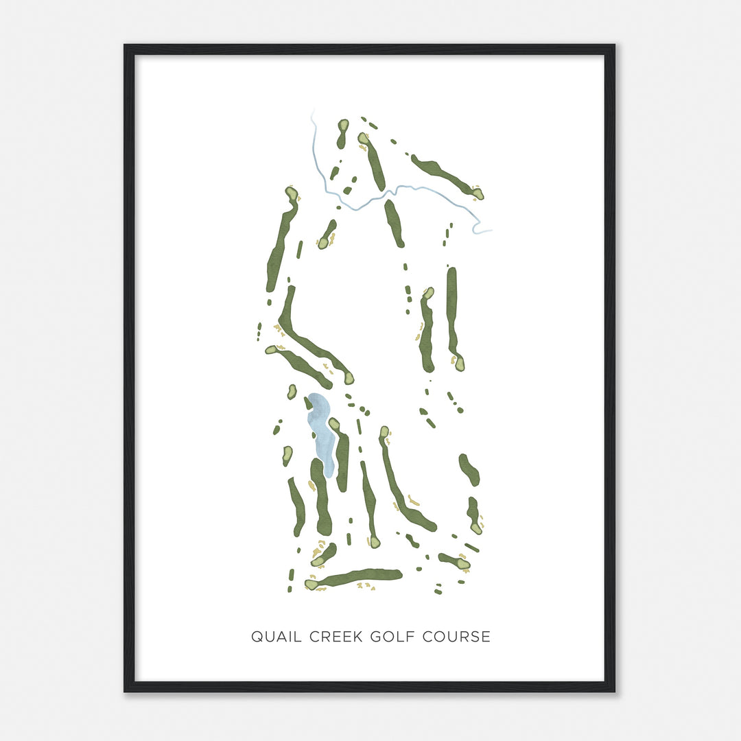 Print of Quail Creek Golf Course Modern Map