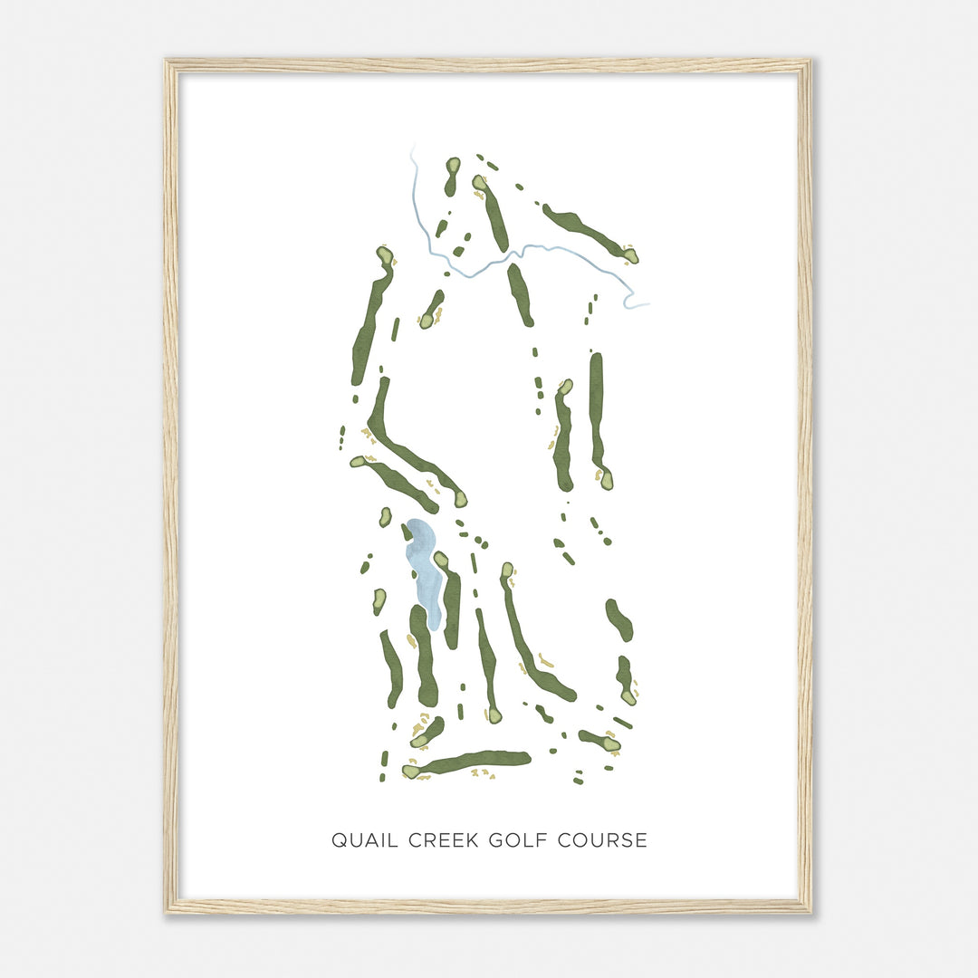 Print of Quail Creek Golf Course Modern Map