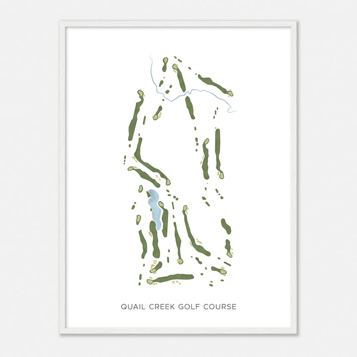 Print of Quail Creek Golf Course Modern Map
