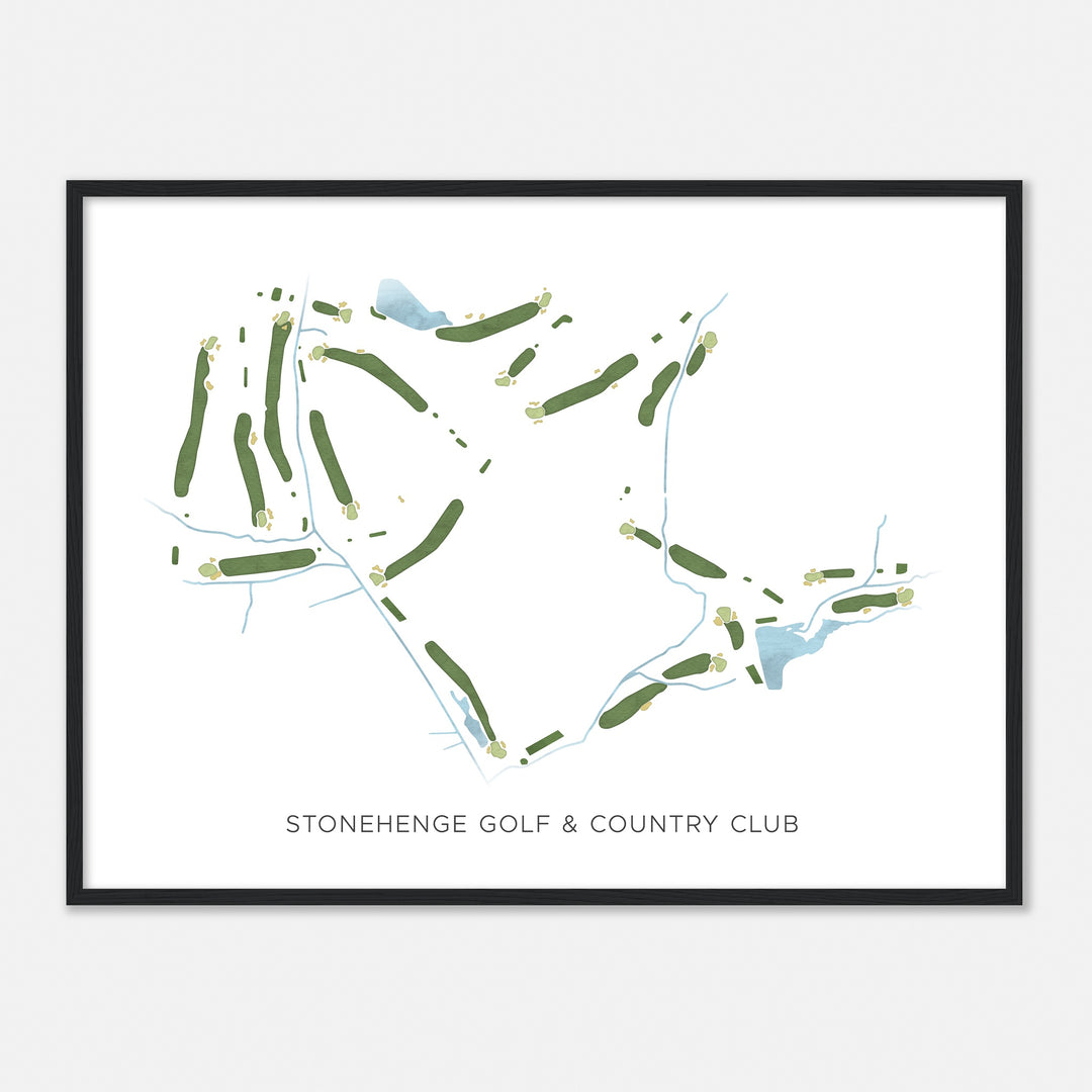 Print of Stonehenge Golf & Country Club Modern Map