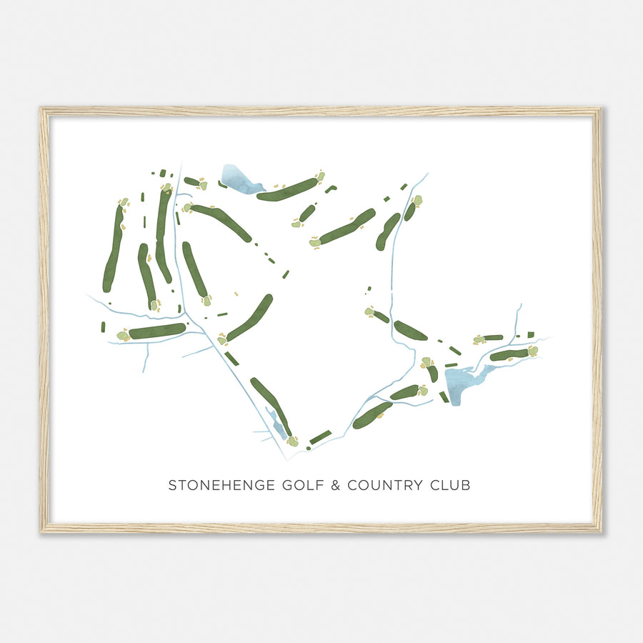 Print of Stonehenge Golf & Country Club Modern Map