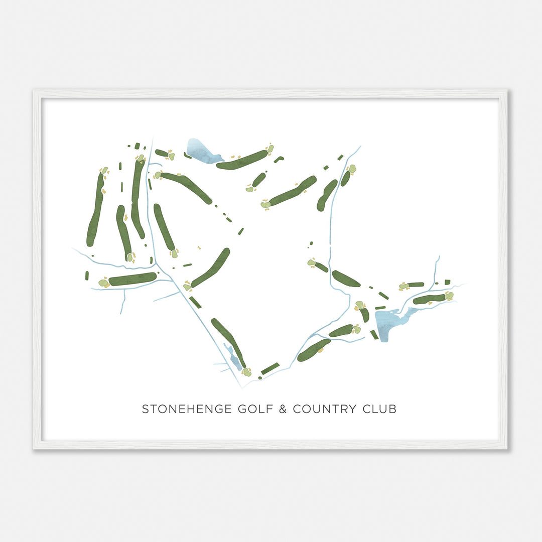 Print of Stonehenge Golf & Country Club Modern Map