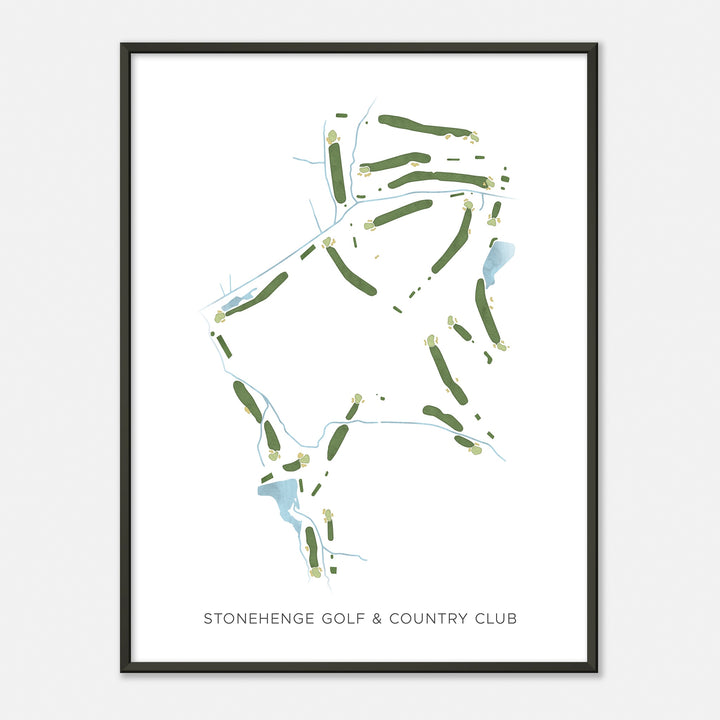 Print of Stonehenge Golf & Country Club Modern Map