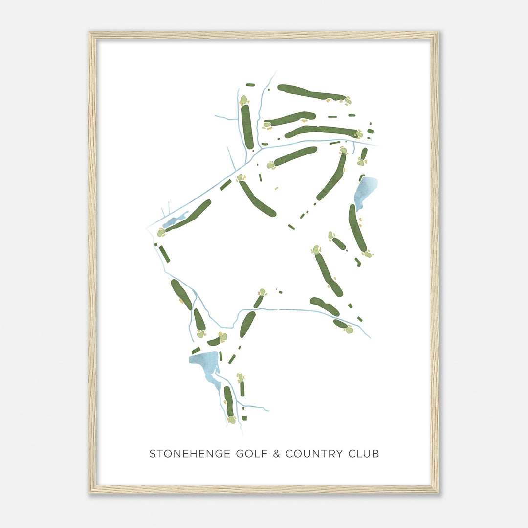 Print of Stonehenge Golf & Country Club Modern Map