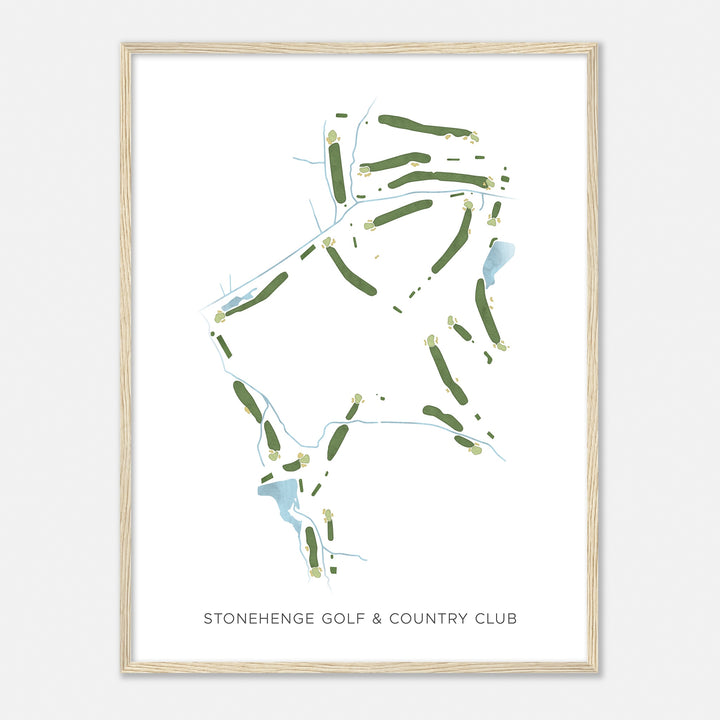 Print of Stonehenge Golf & Country Club Modern Map