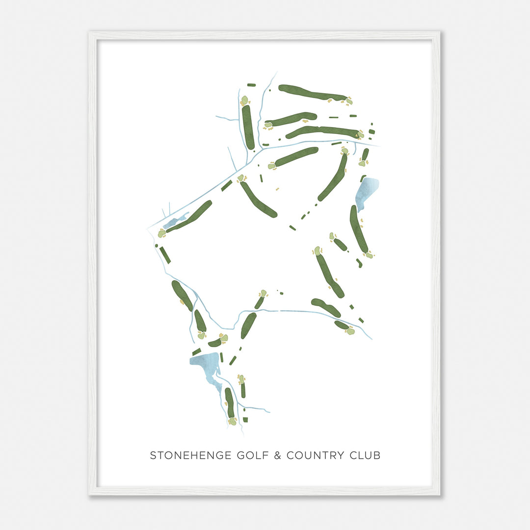 Print of Stonehenge Golf & Country Club Modern Map