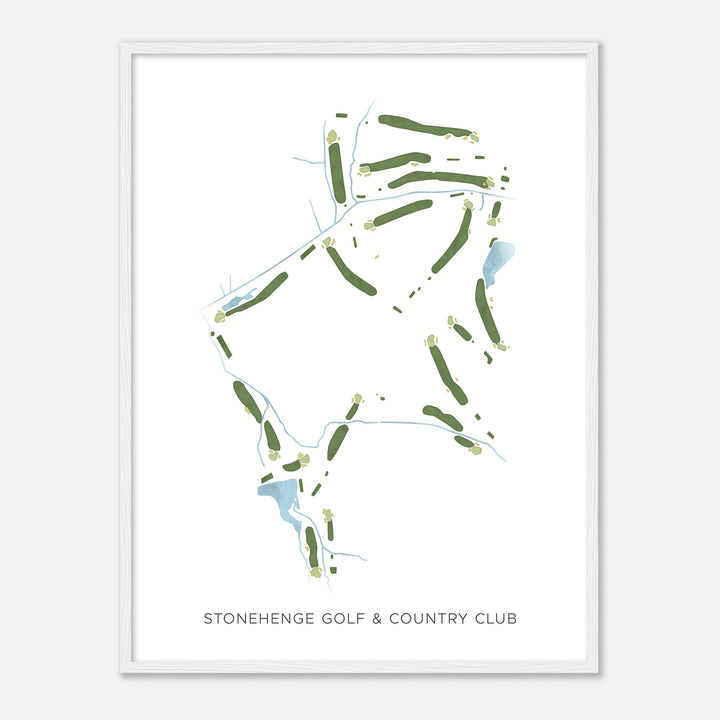 Print of Stonehenge Golf & Country Club Modern Map