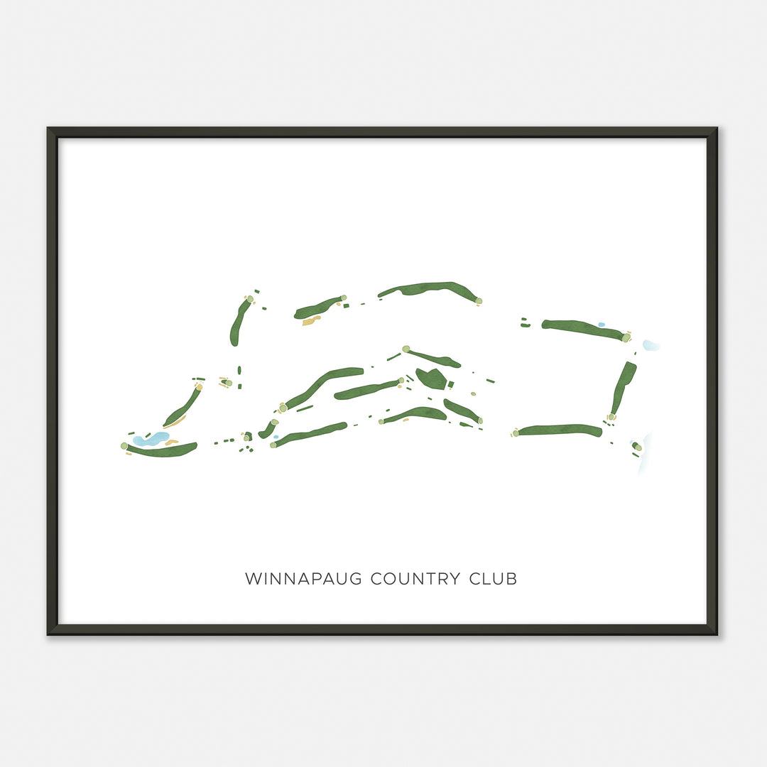 Print of Winnapaug Country Club Modern Map