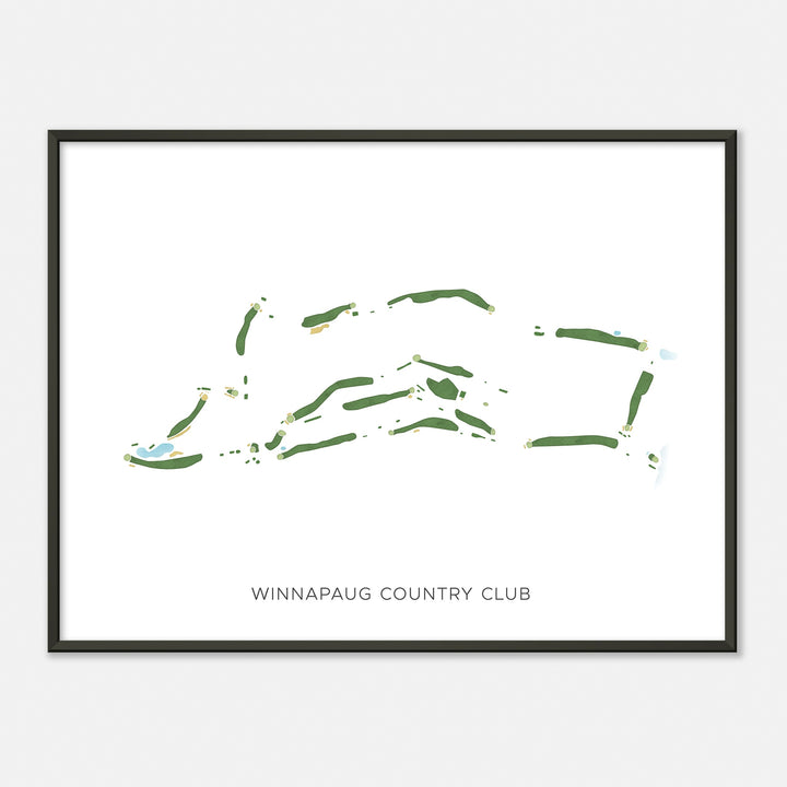 Print of Winnapaug Country Club Modern Map