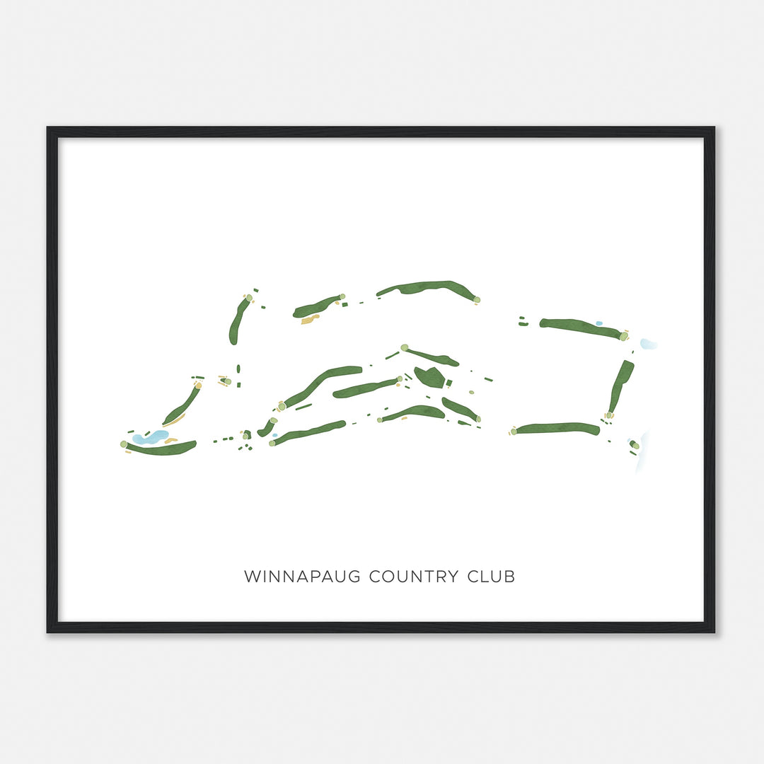 Print of Winnapaug Country Club Modern Map