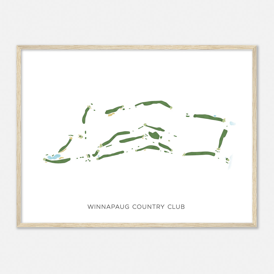 Print of Winnapaug Country Club Modern Map