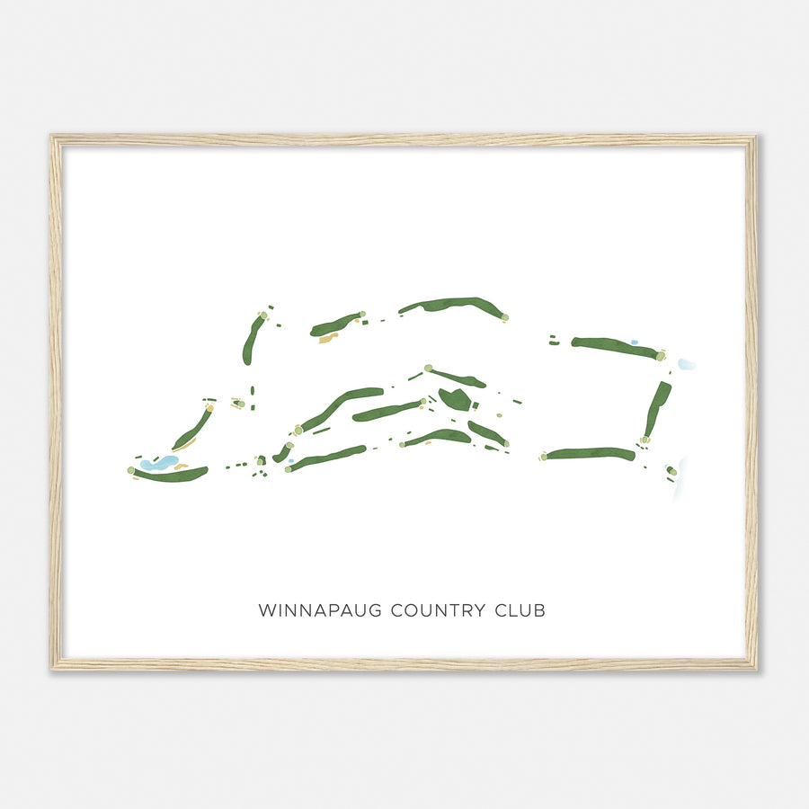 Print of Winnapaug Country Club Modern Map