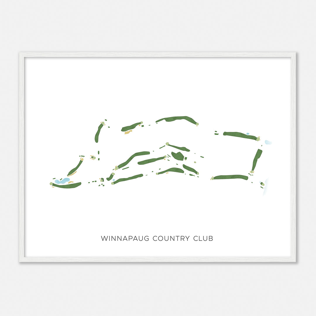 Print of Winnapaug Country Club Modern Map