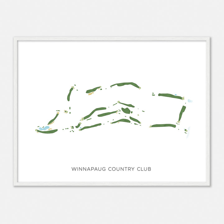 Print of Winnapaug Country Club Modern Map