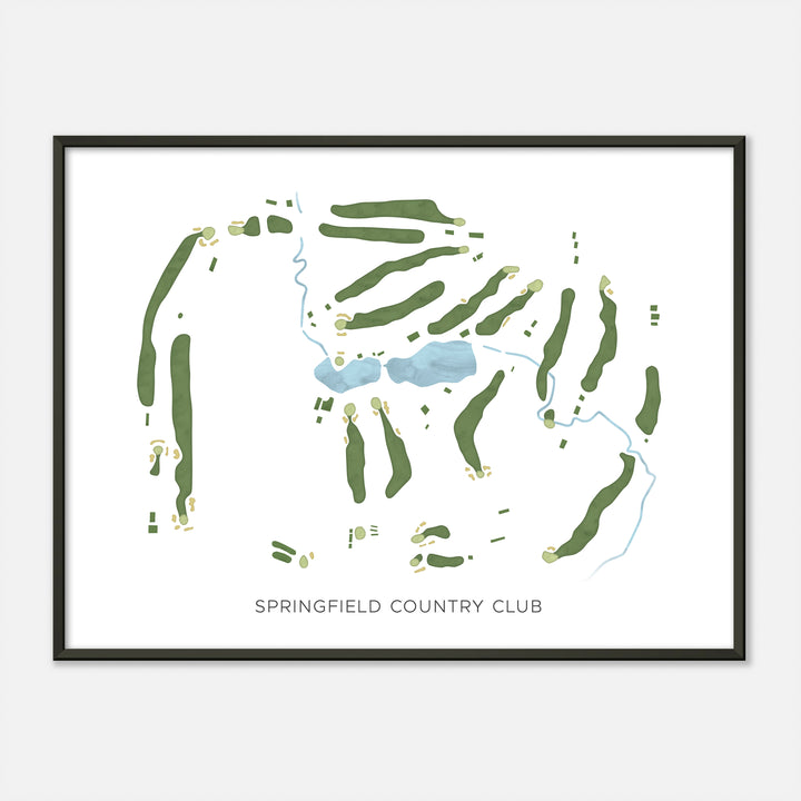 Print of Springfield Country Club Modern Map