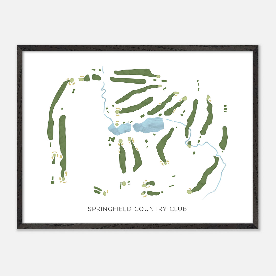 Print of Springfield Country Club Modern Map