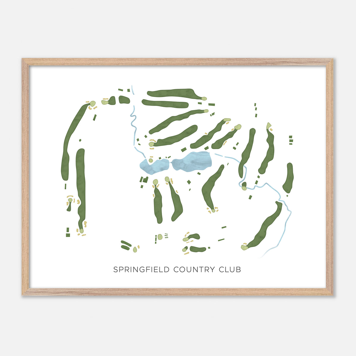 Print of Springfield Country Club Modern Map