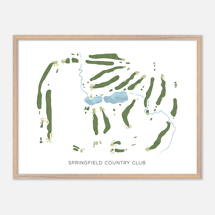 Print of Springfield Country Club Modern Map