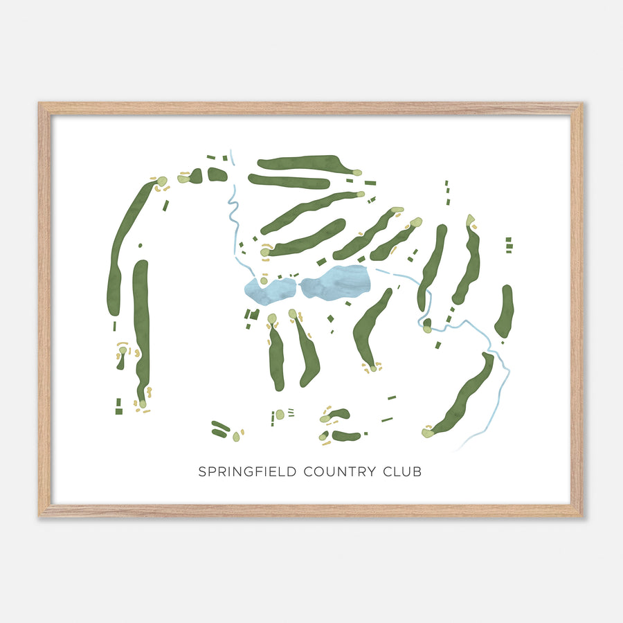 Print of Springfield Country Club Modern Map