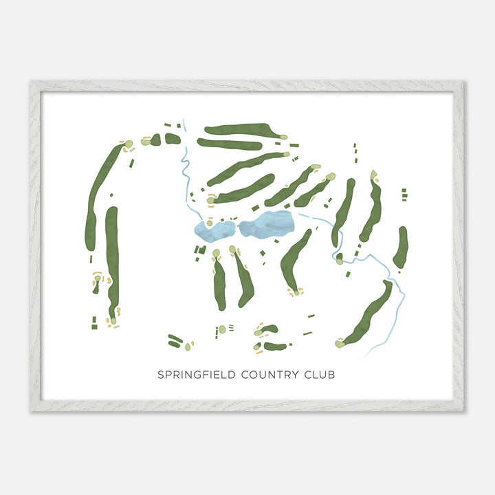 Print of Springfield Country Club Modern Map